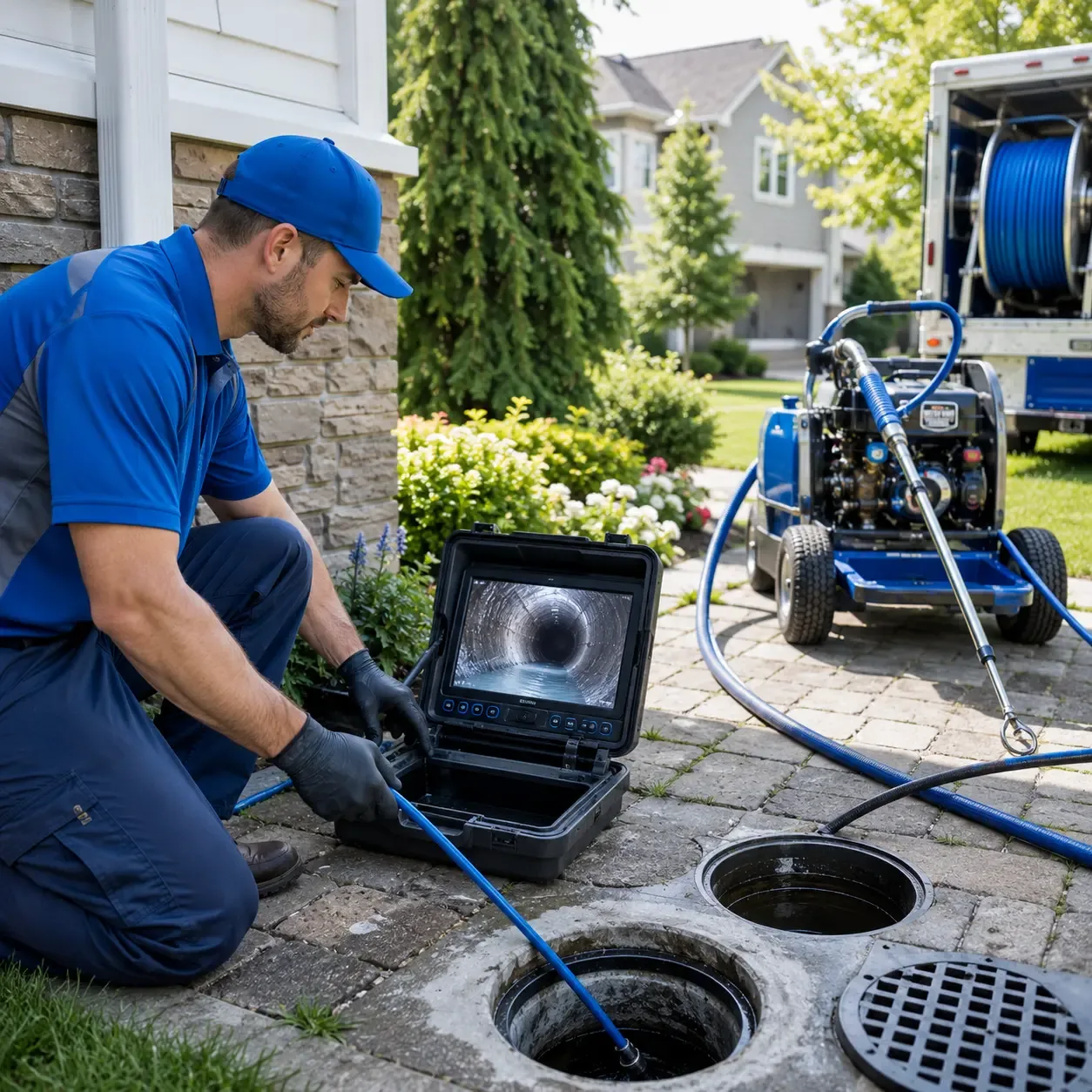 Outdoor drain cleaning professionals serving Seven Springs, NC